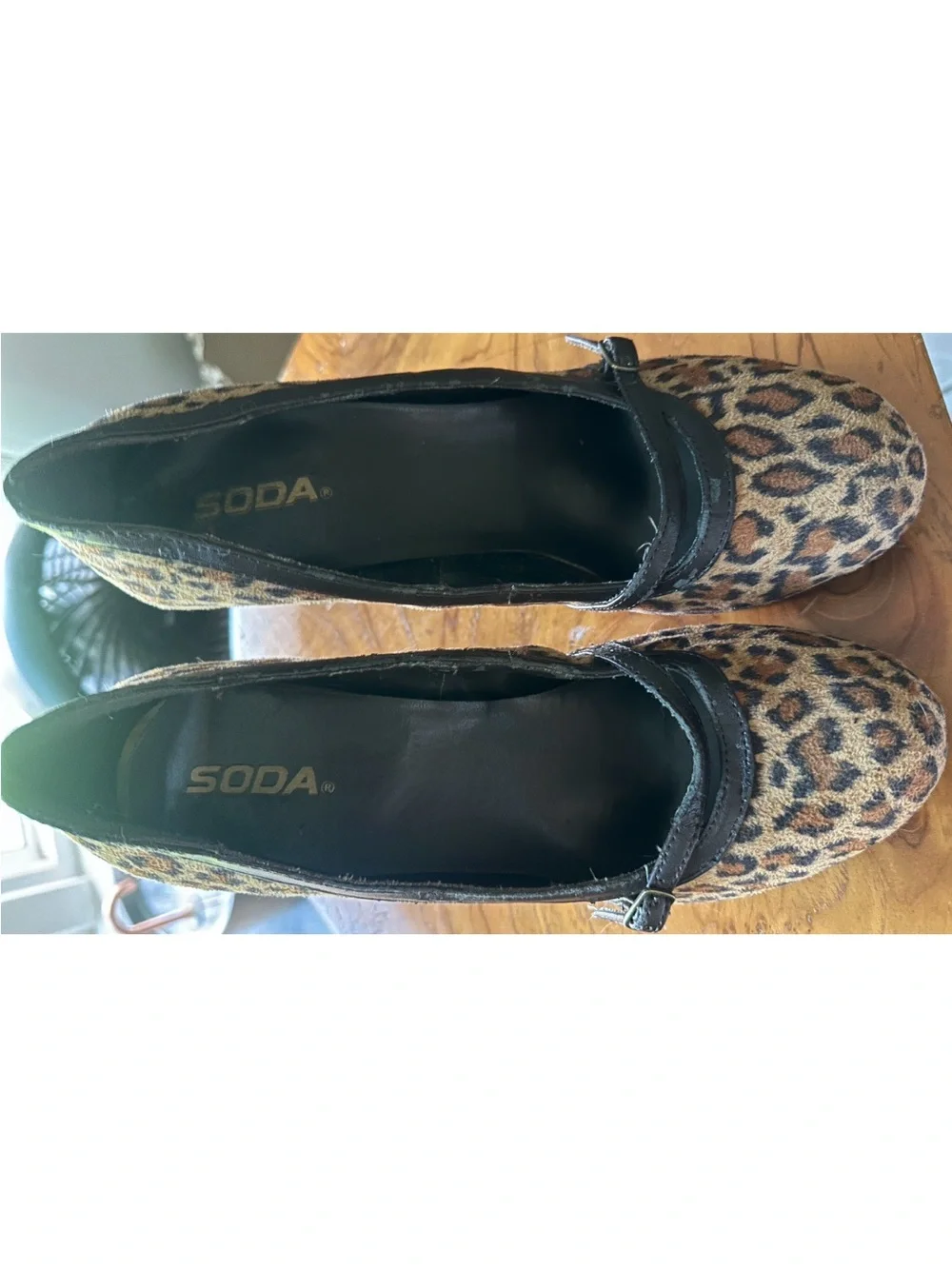Soda Leopard-Print Wedge Pumps in Tan, Brown & Black